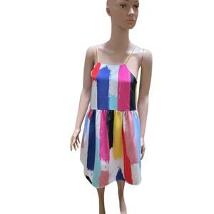 Crosby by Mollie Burch Multicolor Paintbrush Print Dress - Size XS